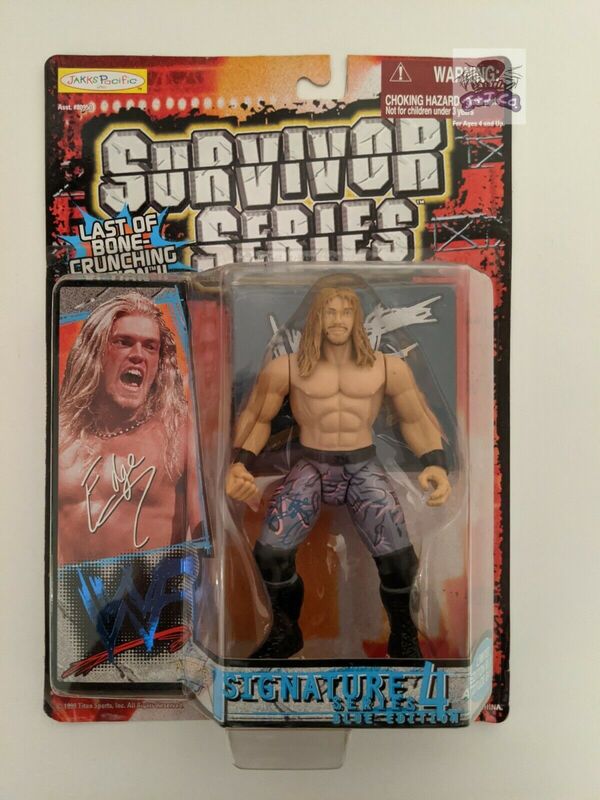 1999 WWF Jakks Pacific Signature Series 4 "Blue Edition" Edge [With Blue Signature] Action & Toy Figures PWcatalog