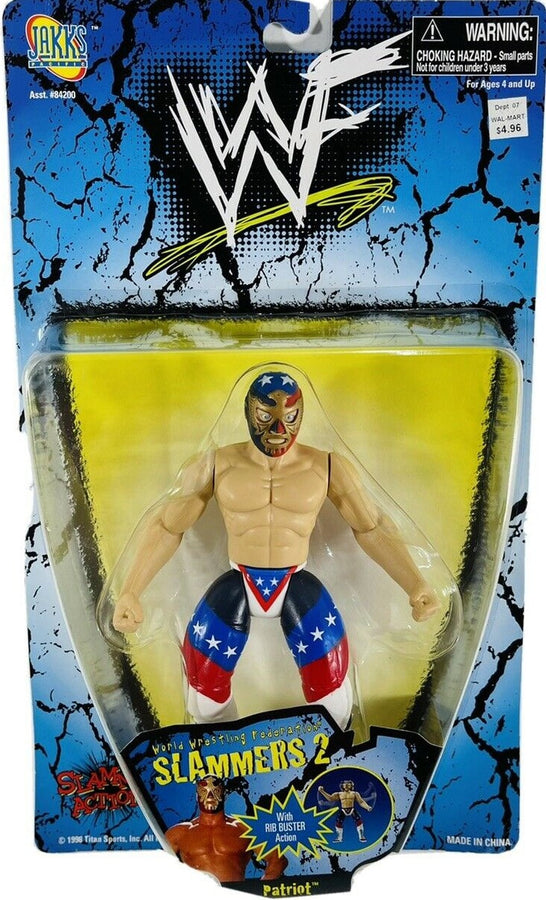 1998 WWF Jakks Pacific Slammers Series 2 Patriot Action & Toy Figures PWcatalog