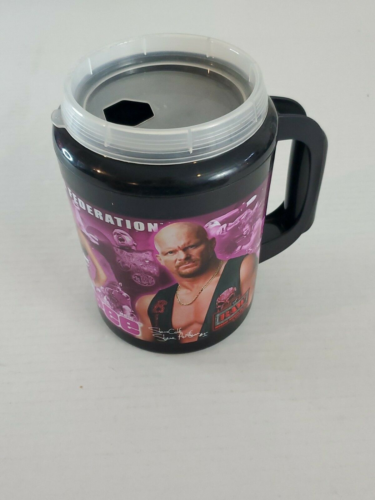 The Rock Trish Stratus Steve Austin 2002 refill 7-11 big Slurpee