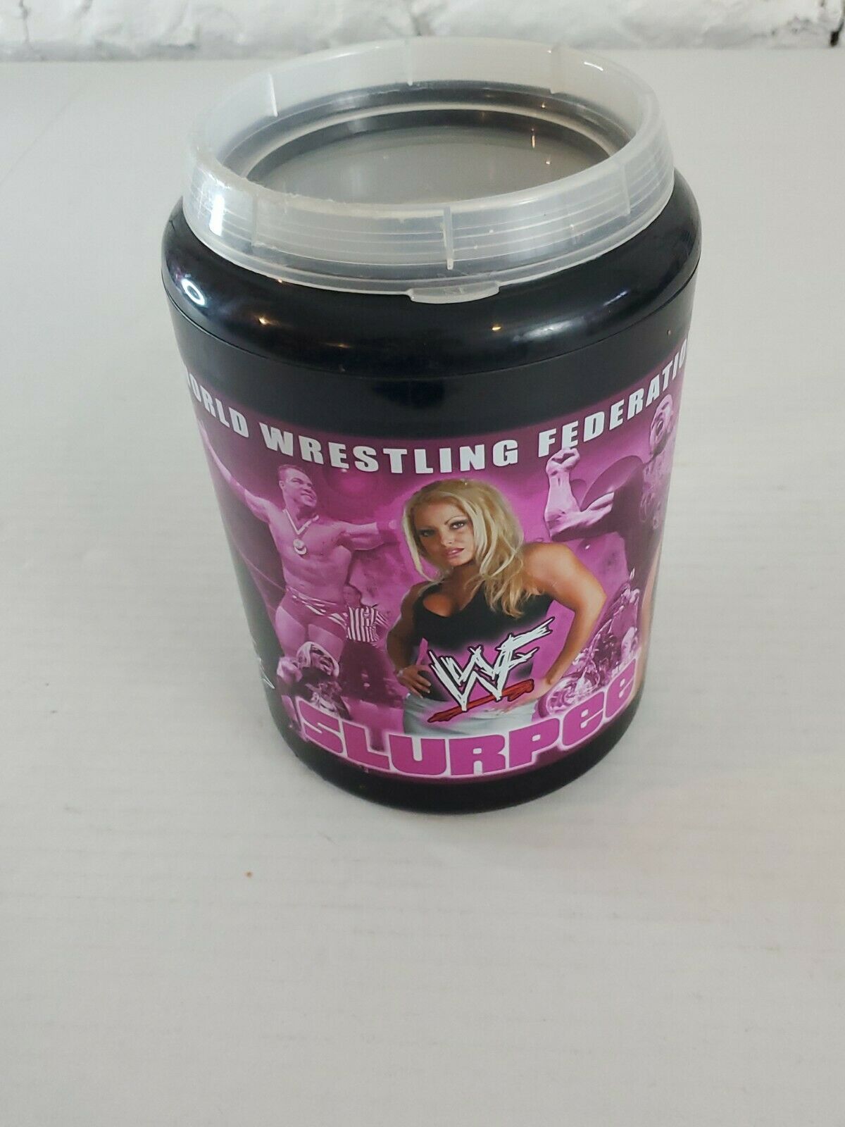 The Rock Trish Stratus Steve Austin 2002 refill 7-11 big Slurpee