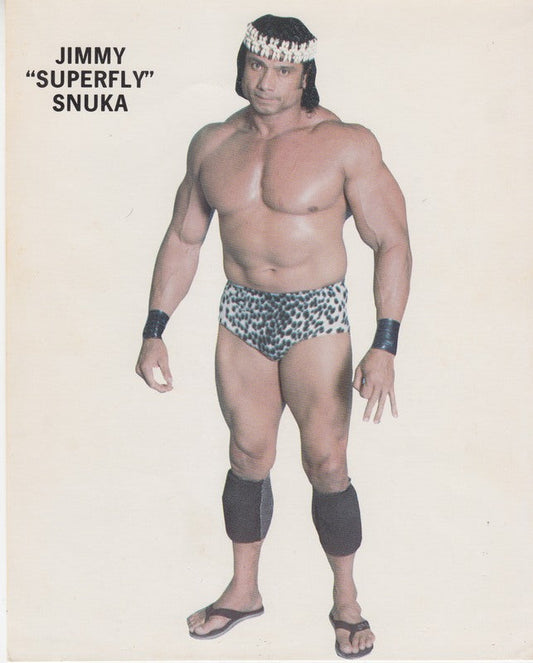 1980s WWWF Jimmy Superfly Snuka Promo Photo