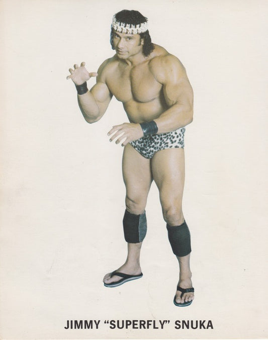 1980s WWWF Jimmy Superfly Snuka Promo Photo