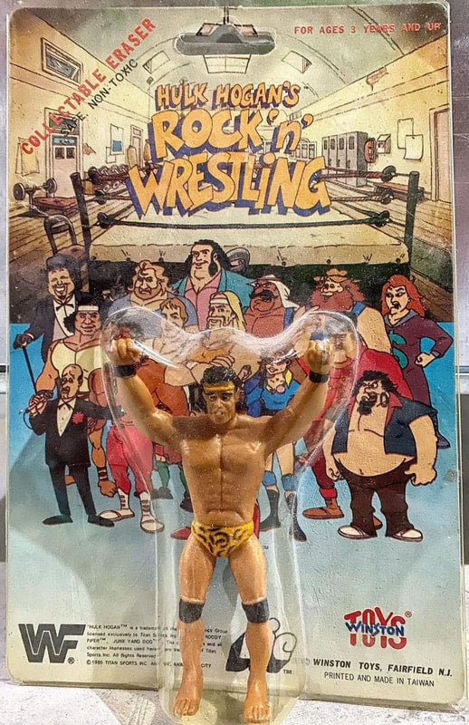 WWF Winston Toys Hulk Hogan's Rock 'N' Wrestling Collectable Erasers Jimmy "Superfly" Snuka