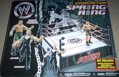 WWE Jakks Pacific Stunt Action Spring Ring [With John Cena & Undertaker]