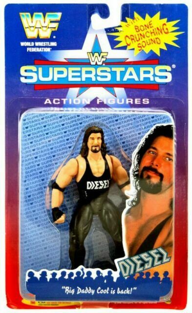 1997 WWF Jakks Pacific Superstars Series 1 Diesel [J-Hook Card] Action & Toy Figures PWcatalog
