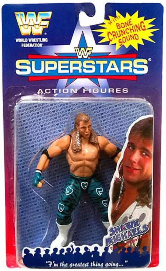 1996 WWF Jakks Pacific Superstars Series 1 Shawn Michaels [J-Hook Card] Action & Toy Figures PWcatalog
