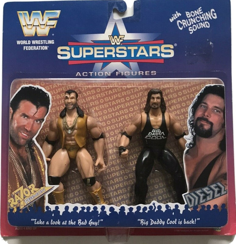 1997 WWF Jakks Pacific Superstars 2-Pack: Razor Ramon & Diesel [Exclusive] Action & Toy Figures PWcatalog