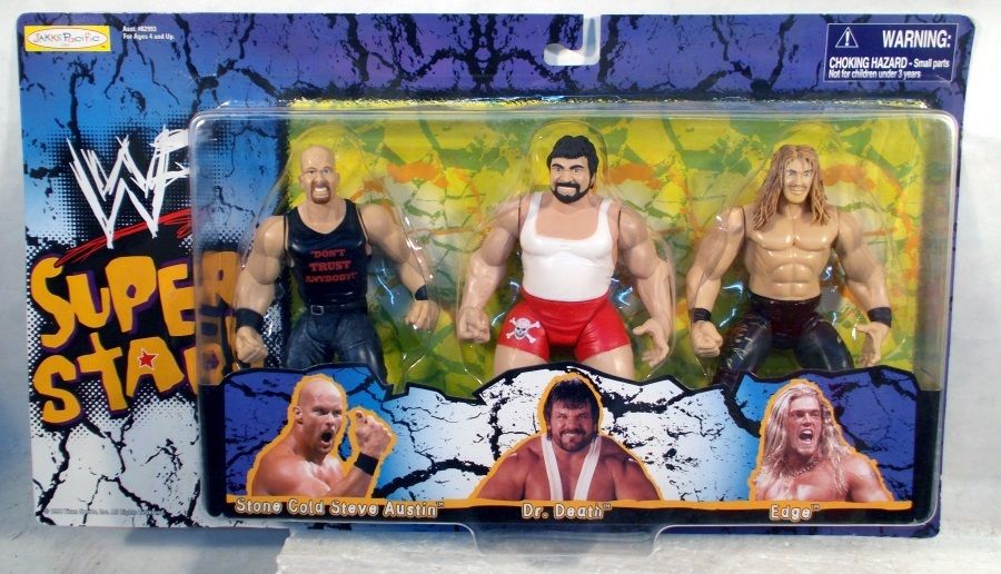 1999 WWF Jakks Pacific Superstars Series 7 Multipack: Stone Cold Steve Austin, Dr. Death & Edge [Exclusive] Action & Toy Figures PWcatalog