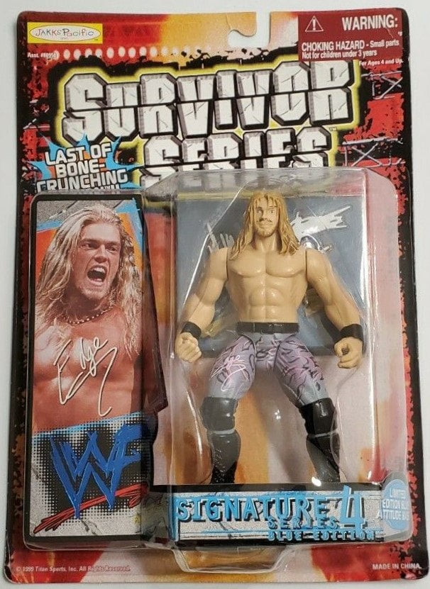 1999 WWF Jakks Pacific Signature Series 4 "Blue Edition" Edge [With White Signature] Action & Toy Figures PWcatalog