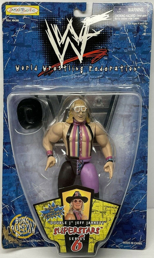 1998 WWF Jakks Pacific Superstars Series 6 "Double J" Jeff Jarrett Action & Toy Figures PWcatalog