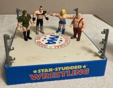 IWA Star-Studded Wrestling Bendable Action Figures Wrestling Rings & Playsets: Star-Studded Wrestling Ring [With Major Disaster & The Bulgarian Blimp]