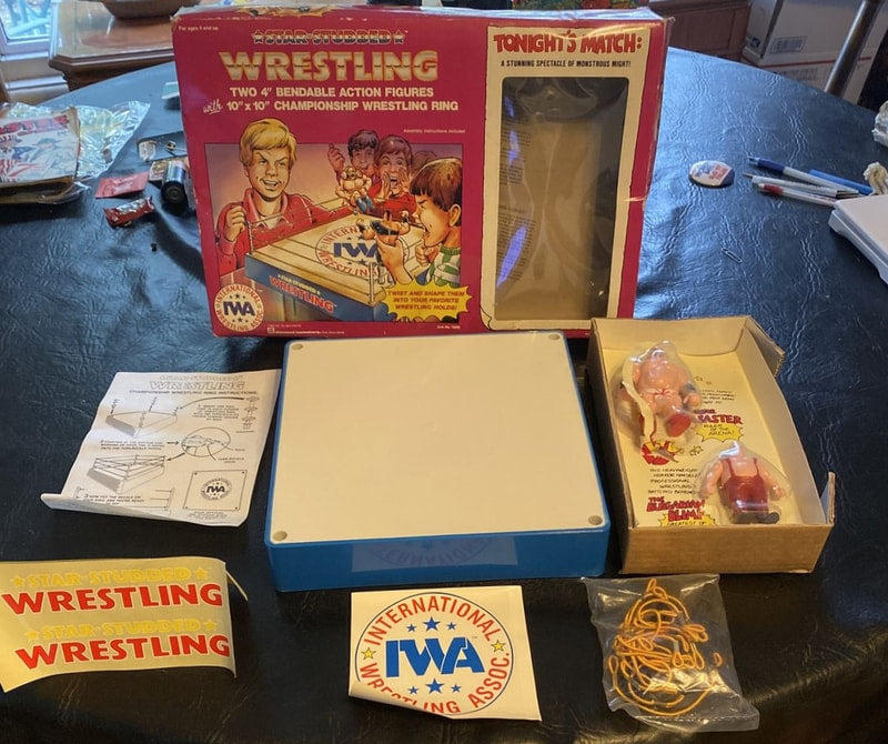 IWA Star-Studded Wrestling Bendable Action Figures Wrestling Rings & Playsets: Star-Studded Wrestling Ring [With Major Disaster & The Bulgarian Blimp] Action & Toy Figures PWcatalog