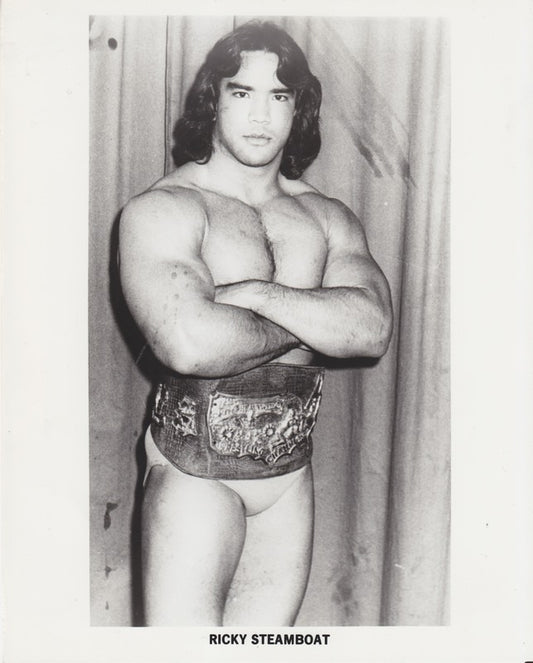 1980s NWA U.S. CHAMPION Ricky Steamboat Promo Photo