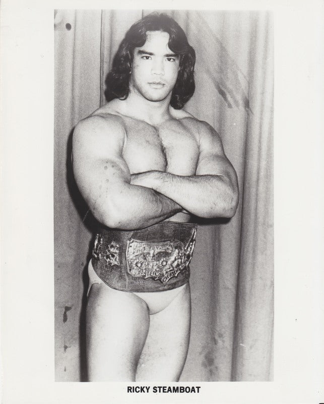 1980s NWA U.S. CHAMPION Ricky Steamboat Promo Photo
