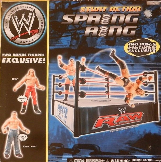 WWE Jakks Pacific Stunt Action Spring Ring [With Edge & John Cena] Action & Toy Figures PWcatalog