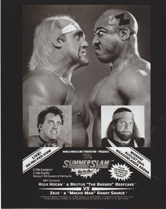 1989 SummerSlam: Macho Man/Zues vs. Hulk/Beefcake