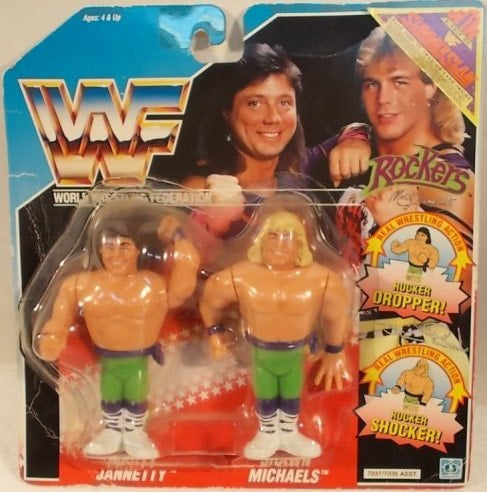 WWF Hasbro 2 Rockers: Marty Jannetty with Rocker Dropper! & Shawn Michaels with Rocker Shocker!