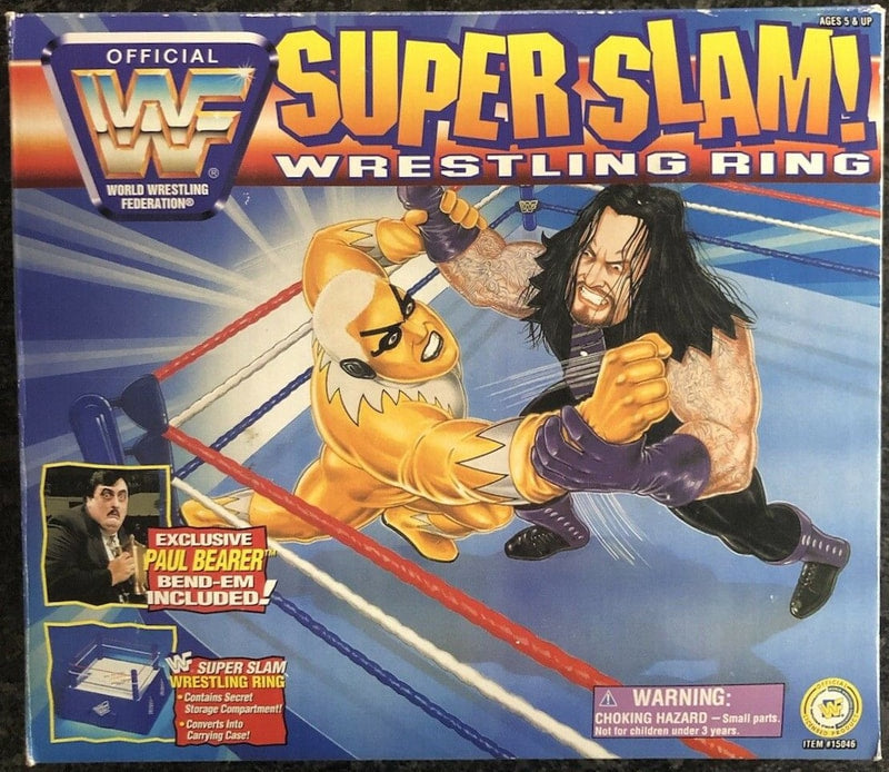 WWF Just Toys Bend-Ems Super Slam! Wrestling Ring [With Paul Bearer]