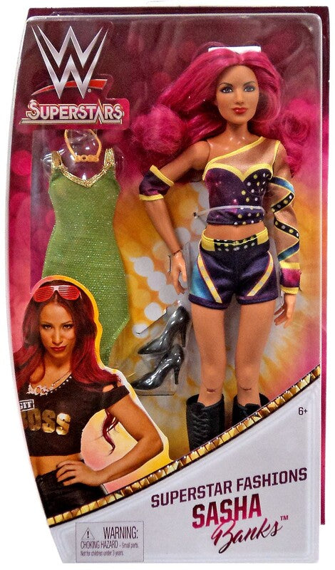 WWE Mattel Superstar Fashions 12-Inch Sasha Banks [With Green Dress] Action & Toy Figures PWcatalog