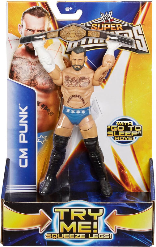 WWE Mattel Super Strikers 1 CM Punk [With Black Hair] Action & Toy Figures PWcatalog