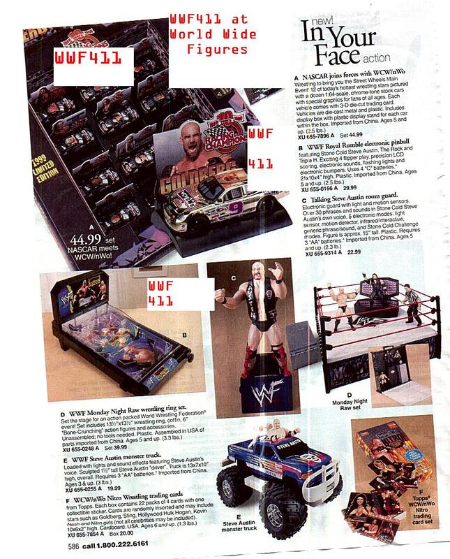 1999 WWF Jakks Pacific "Attitude" Wrestling Ring [Wth Stone Cold Steve Austin, Undertaker & WWF Referee, Exclusive] Action & Toy Figures PWcatalog