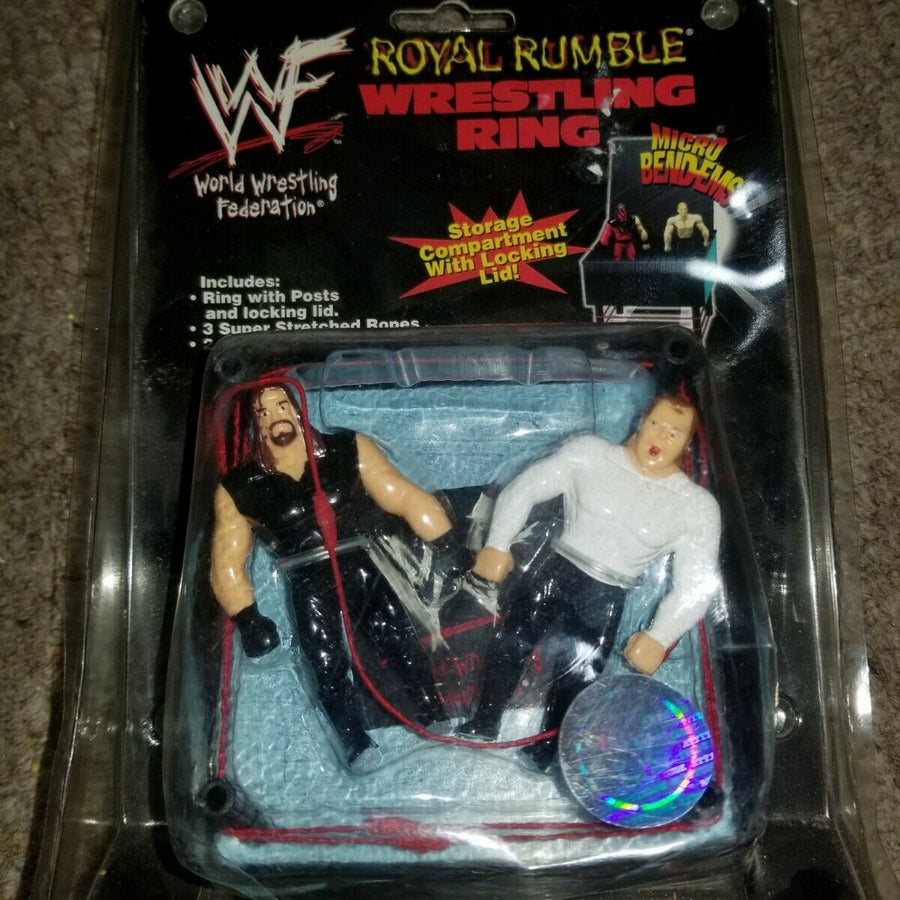 WWF Just Toys Micro Bend-Ems Royal Rumble Wrestling Ring Undertaker & Gangrel Action & Toy Figures PWcatalog