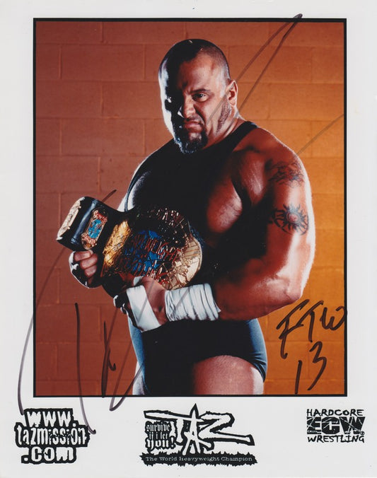 ECW CHAMPION Taz (signed) 