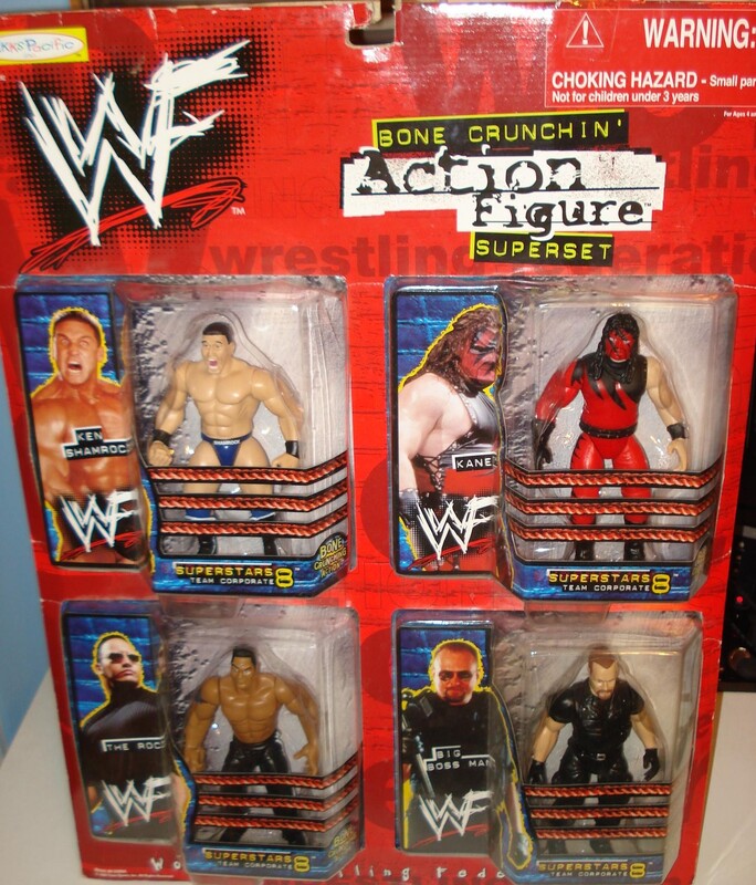 1999 WWF Jakks Pacific Superstars Series 8 Multipack: Ken Shamrock, Kane, The Rock & Big Boss Man [Exclusive] Action & Toy Figures PWcatalog