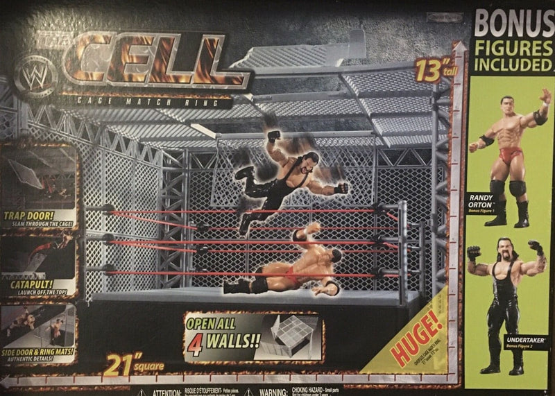 WWE Jakks Pacific The Cell: Cage Match Ring [With Randy Orton & Undertaker] Action & Toy Figures PWcatalog