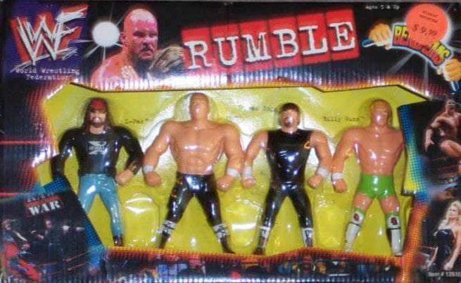 WWF Just Toys Bend-Ems Multipack: Rumble [With X-Pac, Hunter Hearst-Helmsley, Road Dogg & B.A. Billy Gunn] Action & Toy Figures PWcatalog