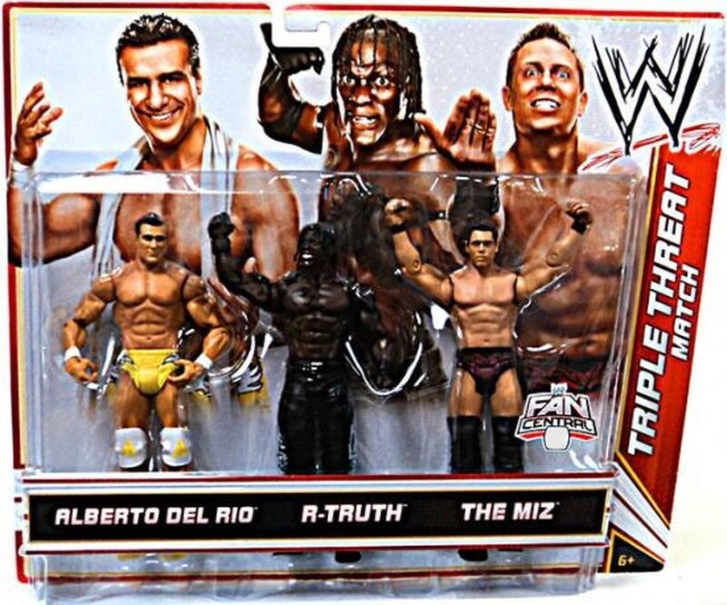 WWE Mattel Triple Threat Match 1 Alberto Del Rio vs. R-Truth vs. The Miz [Exclusive] Action & Toy Figures PWcatalog