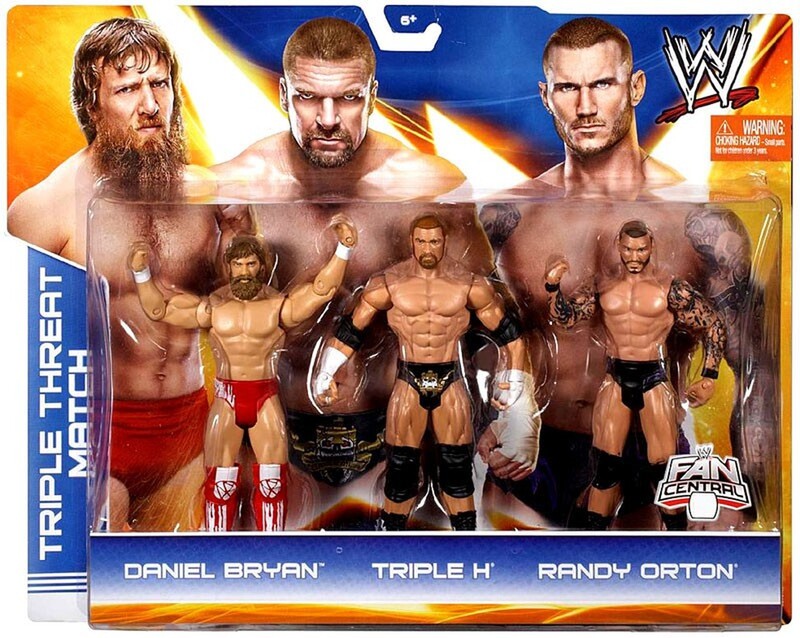 WWE Mattel Triple Threat Match 3 Daniel Bryan vs. Triple H vs. Randy Orton [Exclusive] Action & Toy Figures PWcatalog
