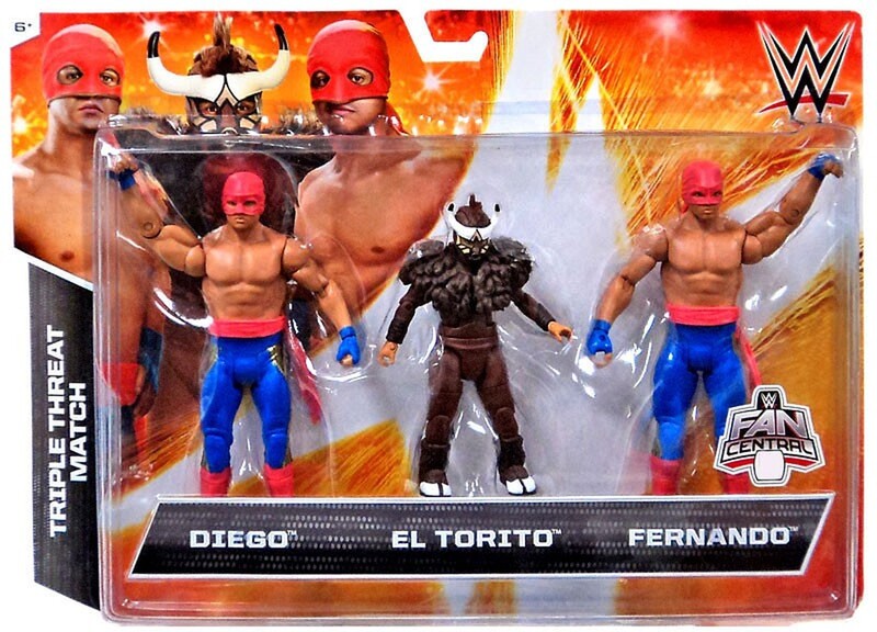 WWE Mattel Triple Threat Match 4 Diego, El Torito & Fernando [Exclusive] Action & Toy Figures PWcatalog