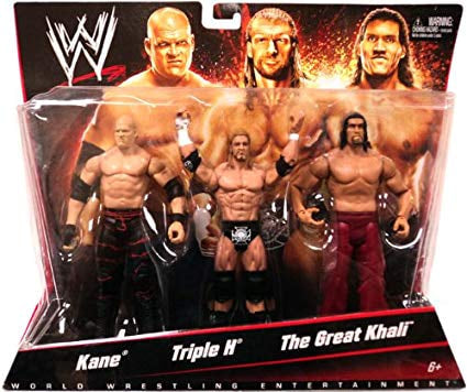 WWE Mattel 3-Packs 1 Kane, Triple H & The Great Khali [Exclusive]