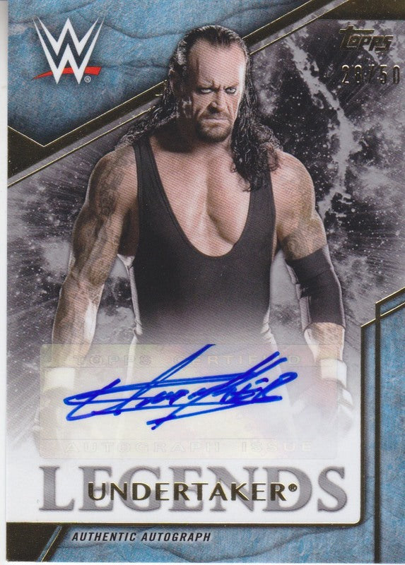 2017 Topps WWE Legends Undertaker (Silver) auto 2018 approx value:$250 PW Catalog