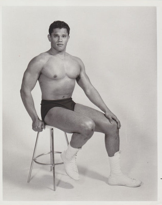 1960s AWA Victor Rivera Vintage Roy Shire Promotion Promo Photo