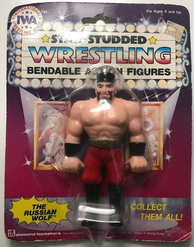 IWA Star-Studded Wrestling Bendable Action Figures Singles The Russian Wolf [Alternate Card] Action & Toy Figures PWcatalog