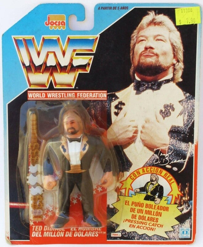 WWF Hasbro 1 "The Million Dollar Man" Ted DiBiase with Million Dollar Punch! Action & Toy Figures PWcatalog