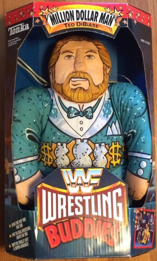 WWF Tonka Wrestling Buddies "Million Dollar Man" Ted Dibiase 1990 Action & Toy Figures PWcatalog