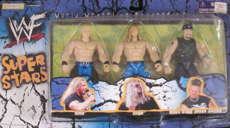 1999 WWF Jakks Pacific SummerSlam '99 "Deadly Games" Box Set: HHH, Edge & Road Dogg Jesse James [Exclusive] Action & Toy Figures PWcatalog