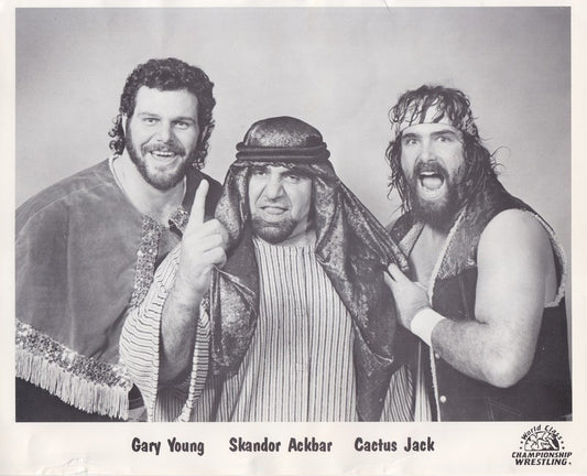 Promo-Photo-Territories-1989-WCCW-Cactus Jack, Gary Young and Skandor Ackbar 