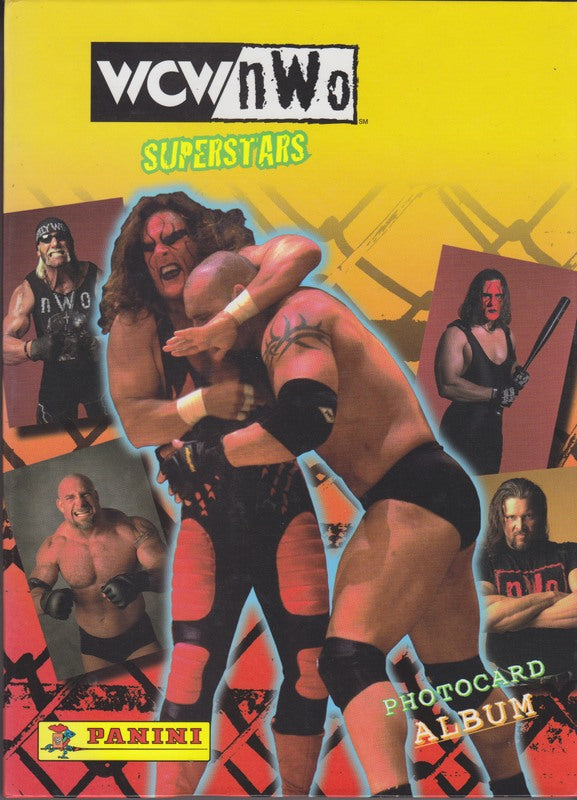 1998 WCW/NWO Panini Wrestling Superstars Album w/set (108) nm approx 2017 value:$20