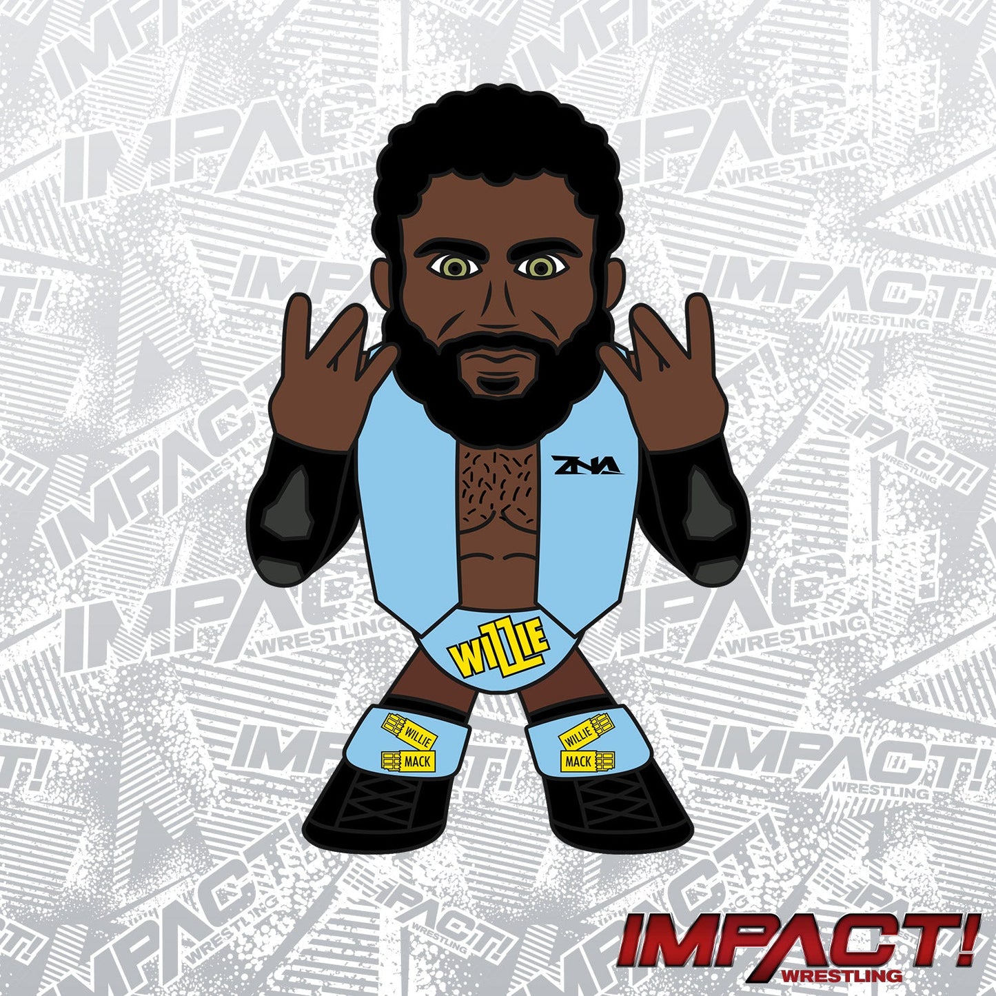 TNA/Impact Wrestling Pro Wrestling Tees Impact! Wrestling Exclusive Micro Brawlers 3 Willie Mack