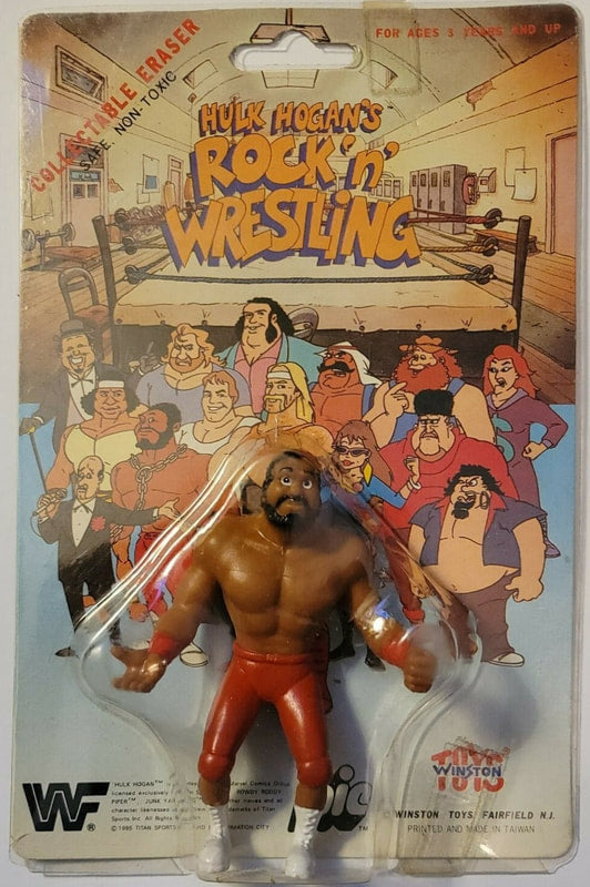 WWF Winston Toys Hulk Hogan's Rock 'N' Wrestling Collectable Erasers Junkyard Dog