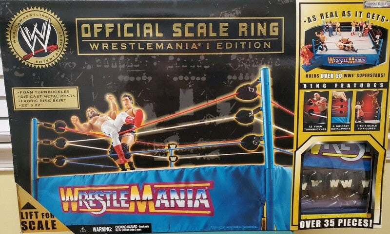 WWE Jakks Pacific Official Scale Official Scale Ring [WrestleMania I Edition] Action & Toy Figures PWcatalog