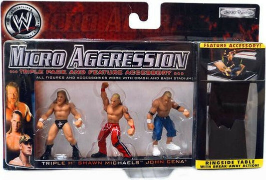 WWE Jakks Pacific Micro Aggression 1 Triple H, Shawn Michaels & John Cena
