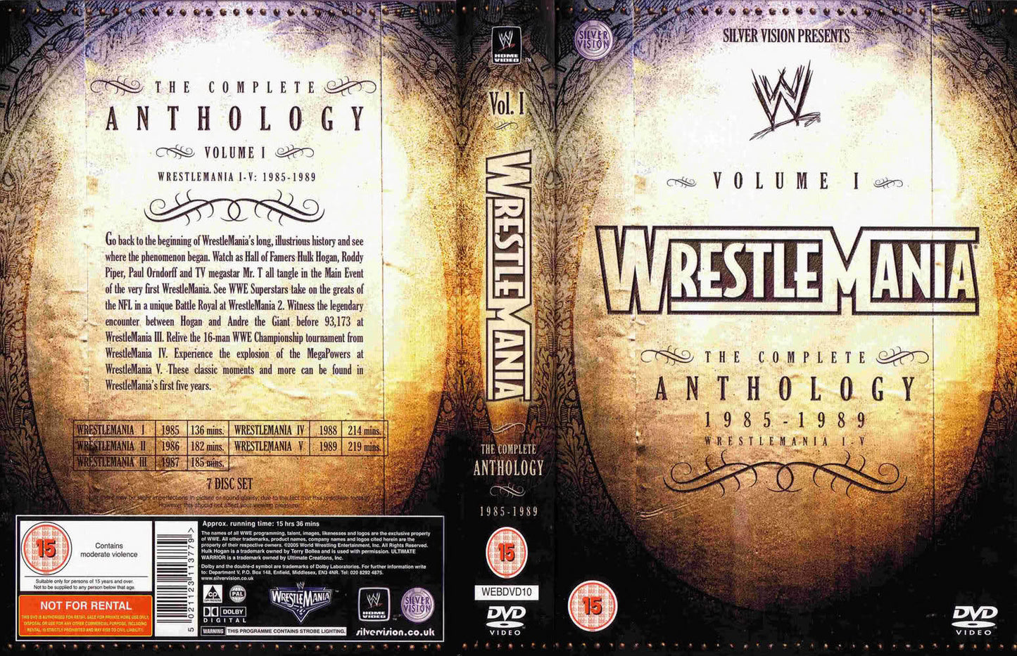 wrestlemania the complete anthology volume i 1985 1989 DVDs & Videos Pwcatalog