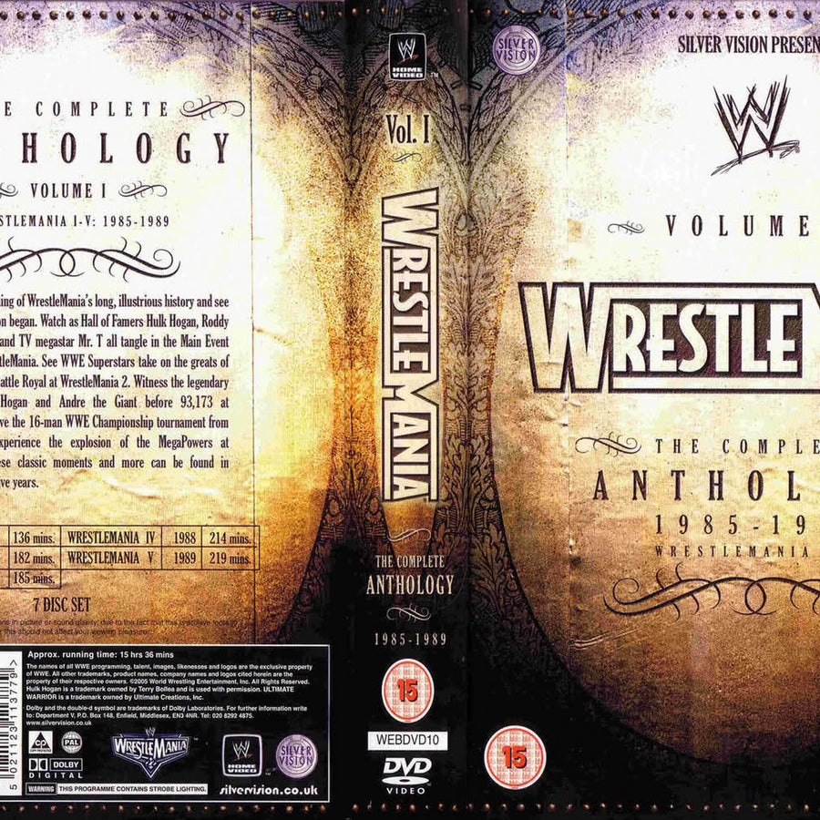 wrestlemania the complete anthology volume i 1985 1989 DVDs & Videos Pwcatalog