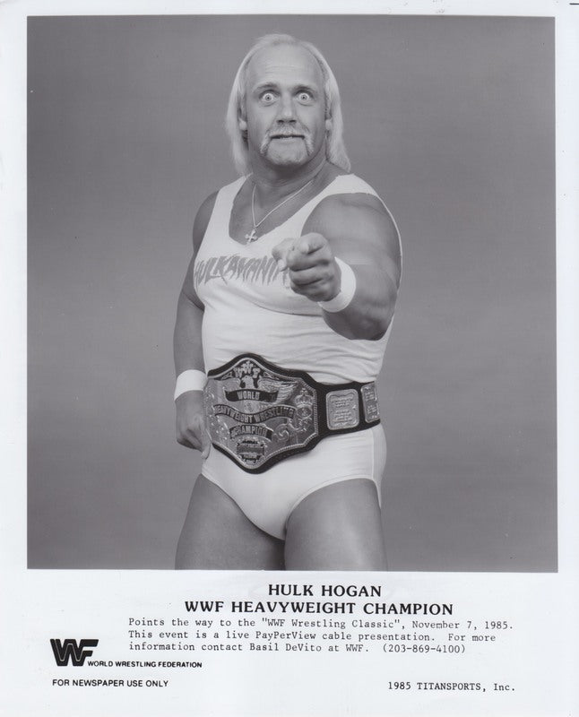 1985 WWF CHAMPION Hulk Hogan Wrestling Classic Irst WWF PPV