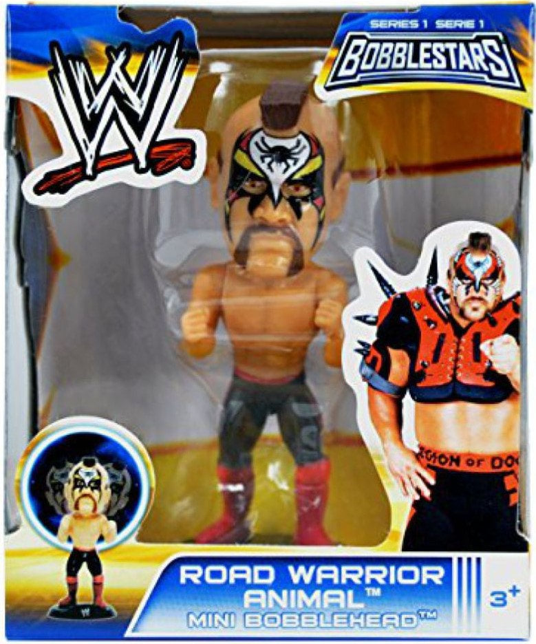 WWE Wicked Cool Toys Bobblestars 1 Road Warrior Animal Mini Bobblehead